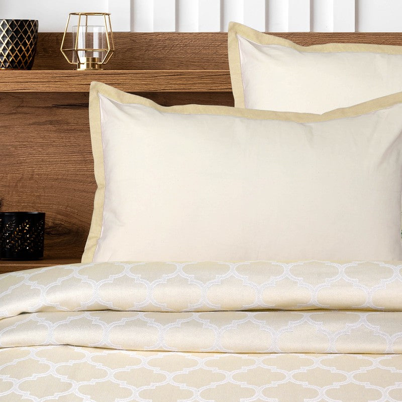 Axis Aura Cotton Bedsheet (Ivory) - 224 TC media 4