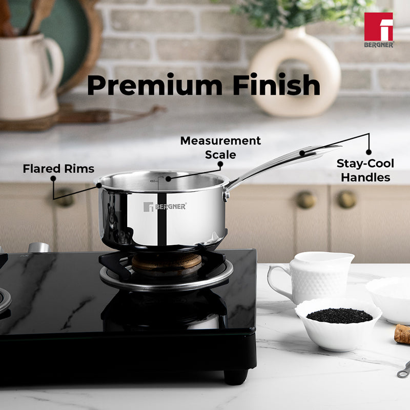 Bergner Induction Safe Saucepan With Lid - 1600 ml/7 Inches media 4