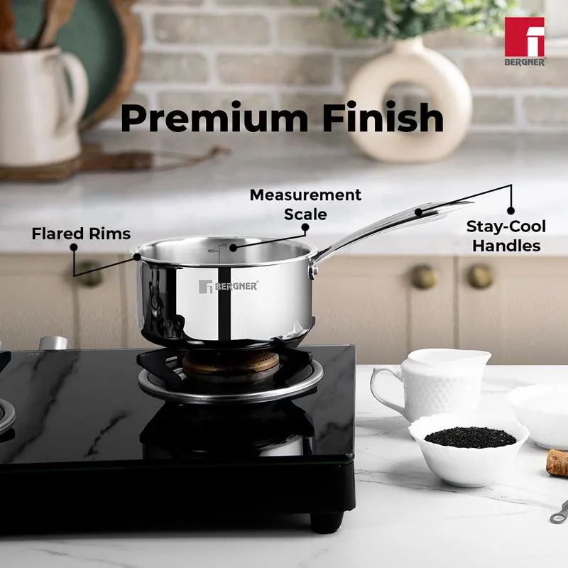 Bergner Induction Safe Saucepan With Lid - 1600 ml/7 Inches media 4
