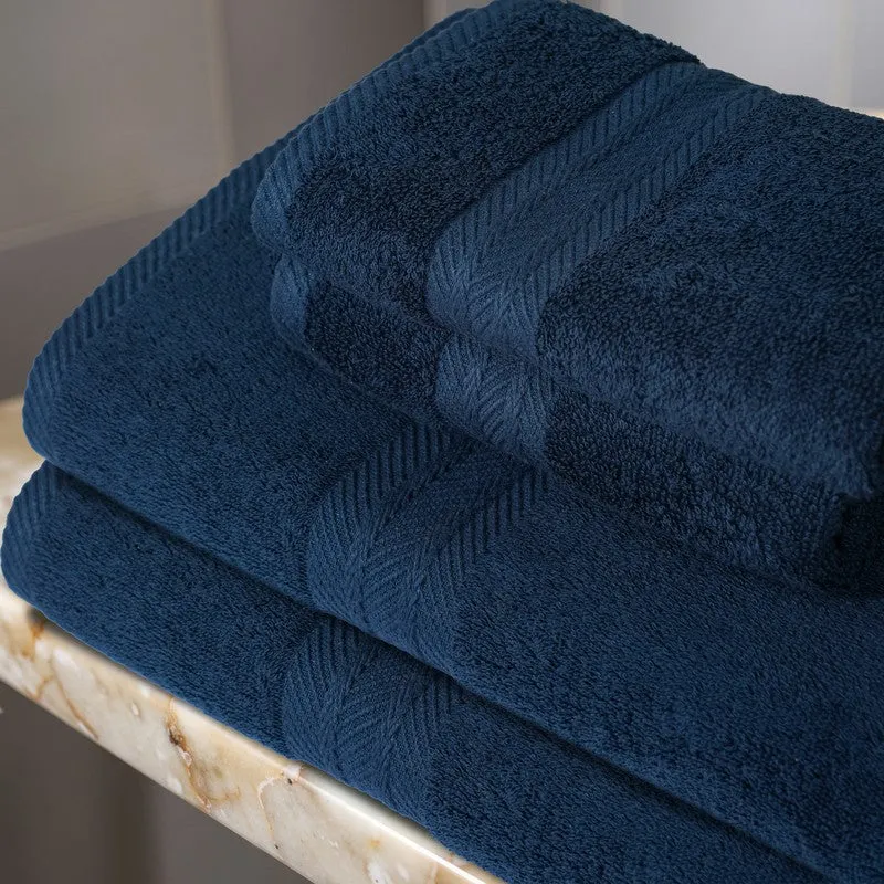 PlushAura Cotton Towel Sets (Dark Blue) - Set of Four media 6