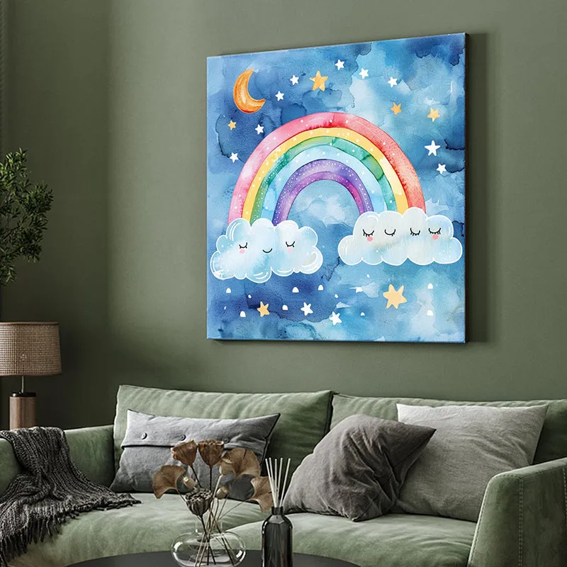 Rainbow Kid Room Wall Painting media 4