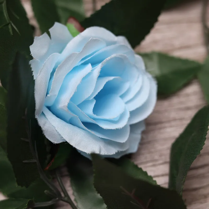 Fiora Artificial Rose Creeper (Blue)  Set of Two media 3