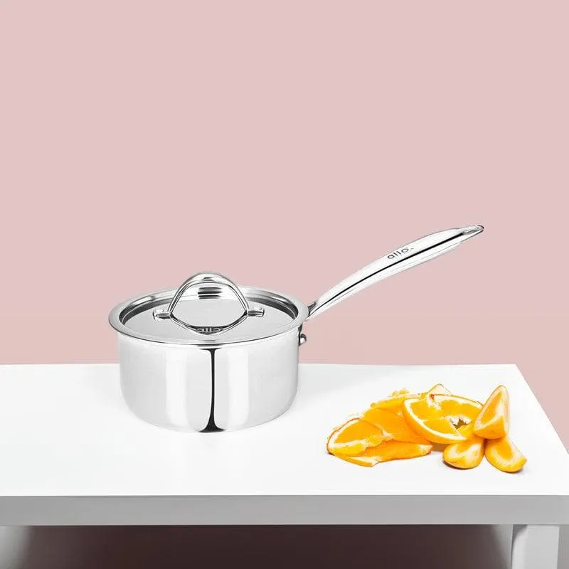Soqo Induction Safe Saucepan With Lid - 3300 ML / 8 Inches media 1