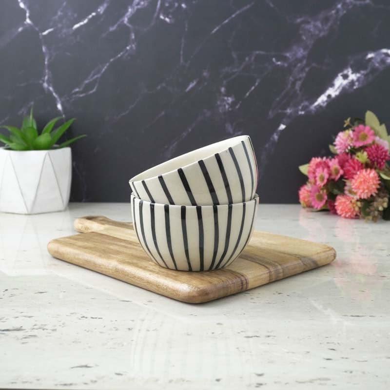 Striped Squad Ceramic Bowls - Set Of Two image 3