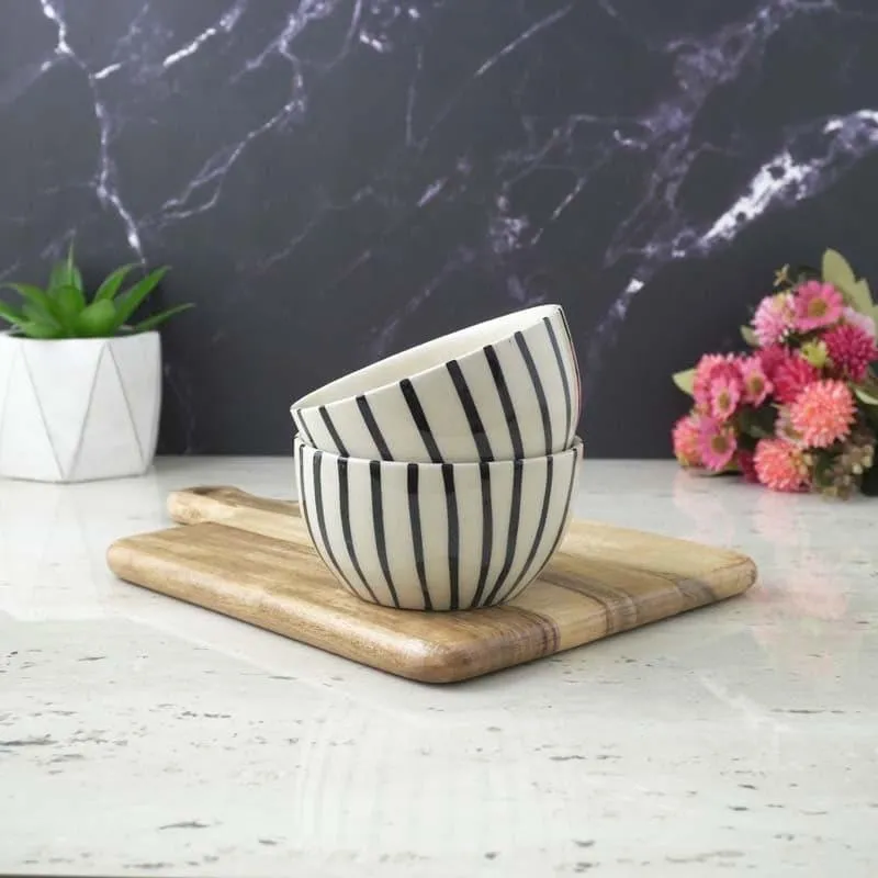 Striped Squad Ceramic Bowls - Set Of Two media 3