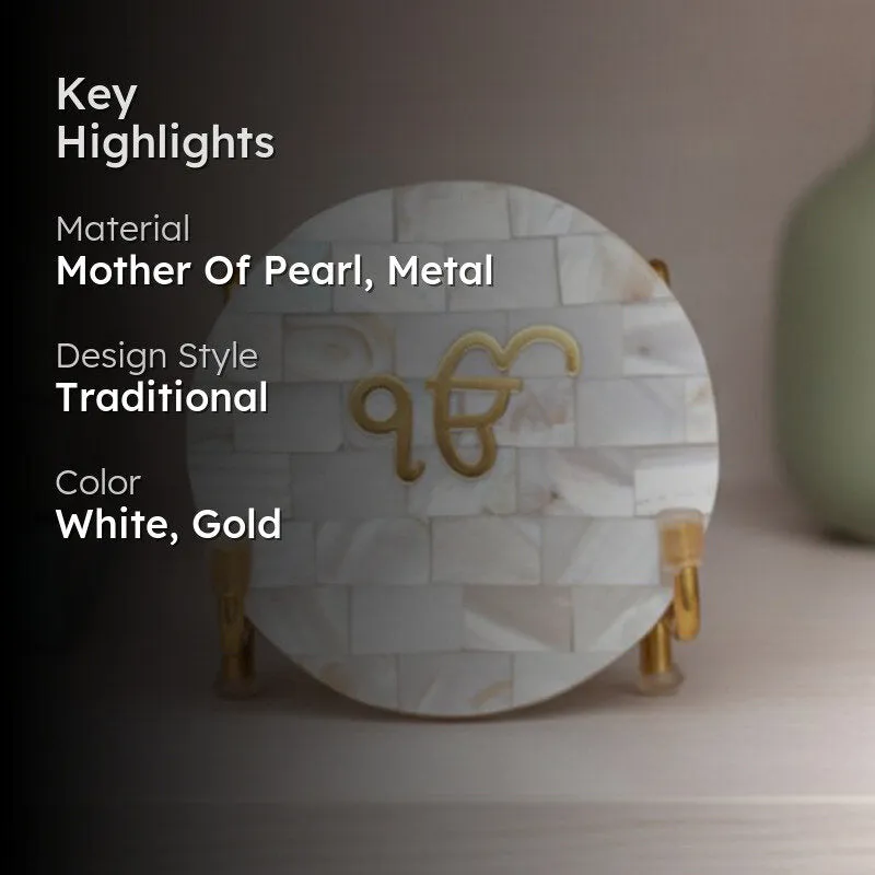 Ik Onkar Mother Of Pearl Religious Accent media 2