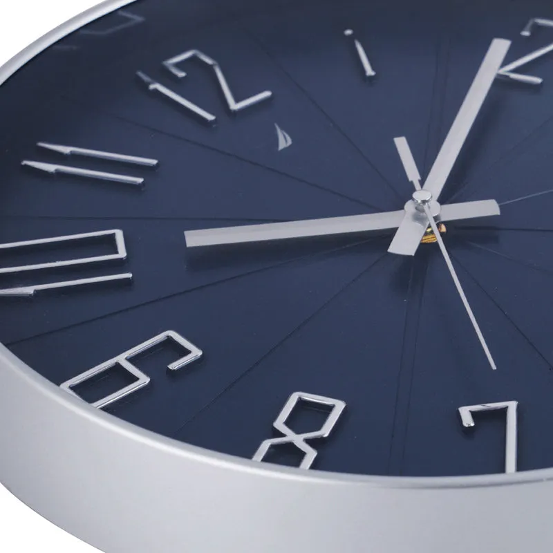 Caldre Analog Wall Clock - Blue & Silver media 5