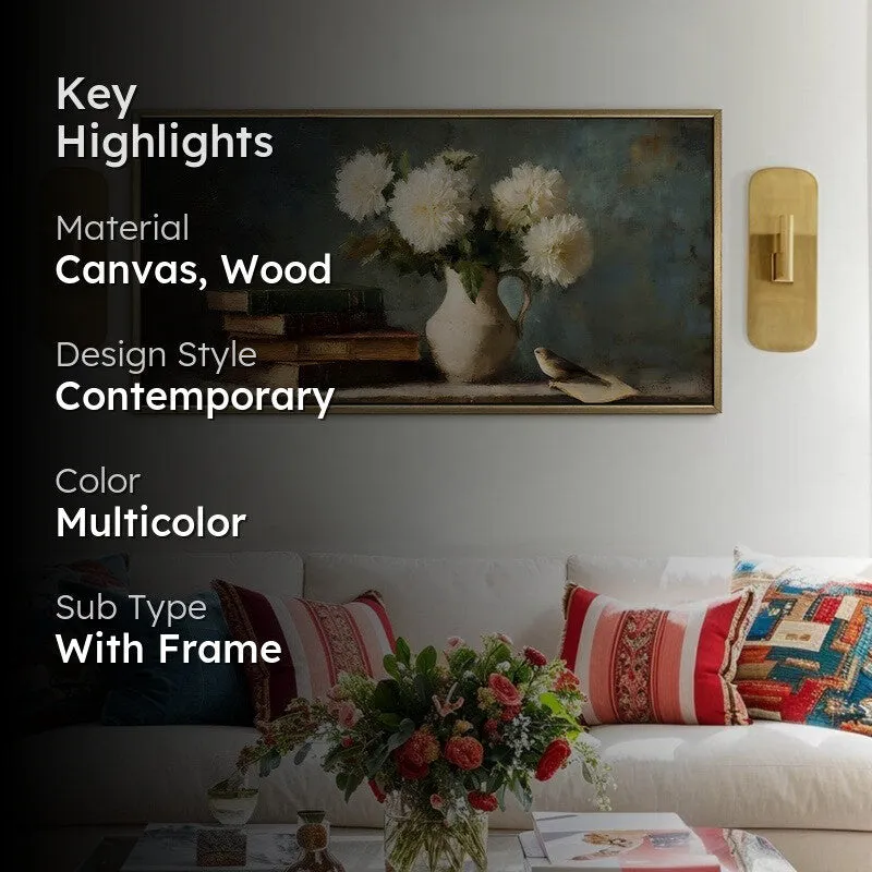 Pastel Haven Canvas Wall Painting With Frame media 2