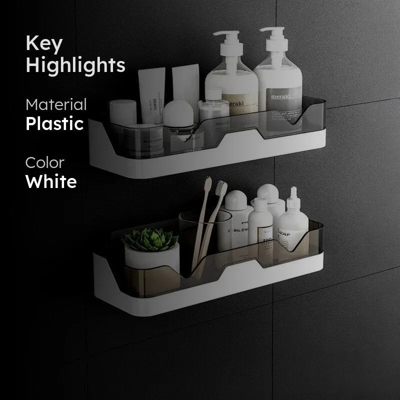 Self (Adhesive Plastic Bathroom Racks) - Set Of Two media 2