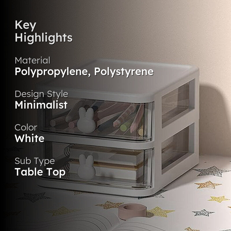 Stowly Two Tier Desk Organiser - White media 2
