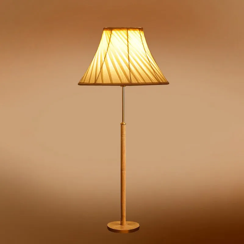 Olive Wood Wooden Floor Lamp - White media 7