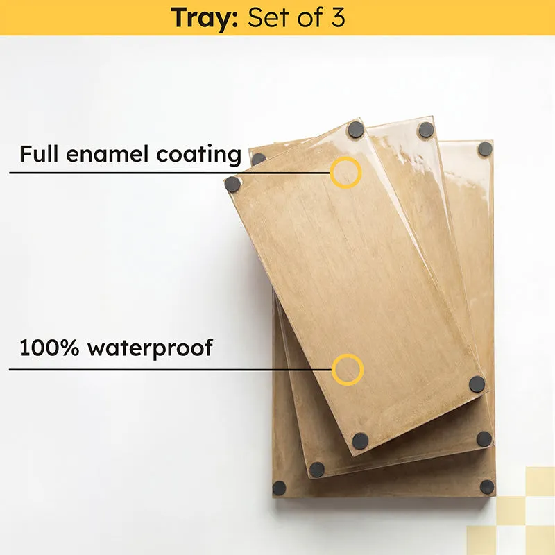 Chitramayi Wood Serving Tray - Set Of Three media 10
