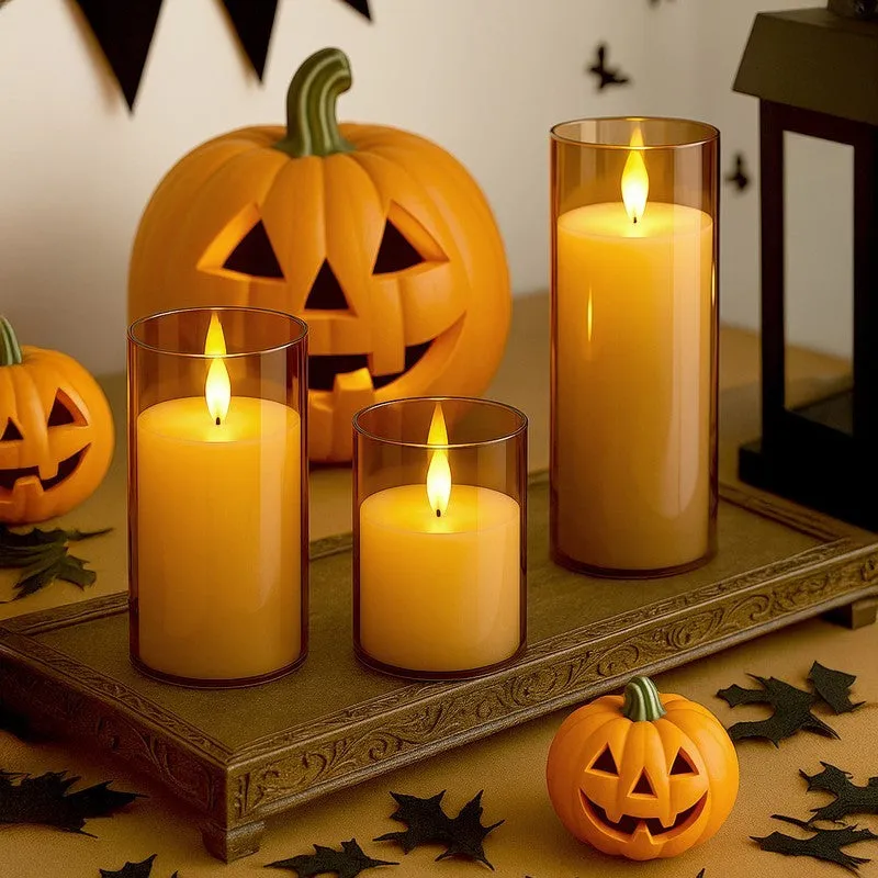 AuraFlame Decorative LED Battery Candle - Set Of Three media 3