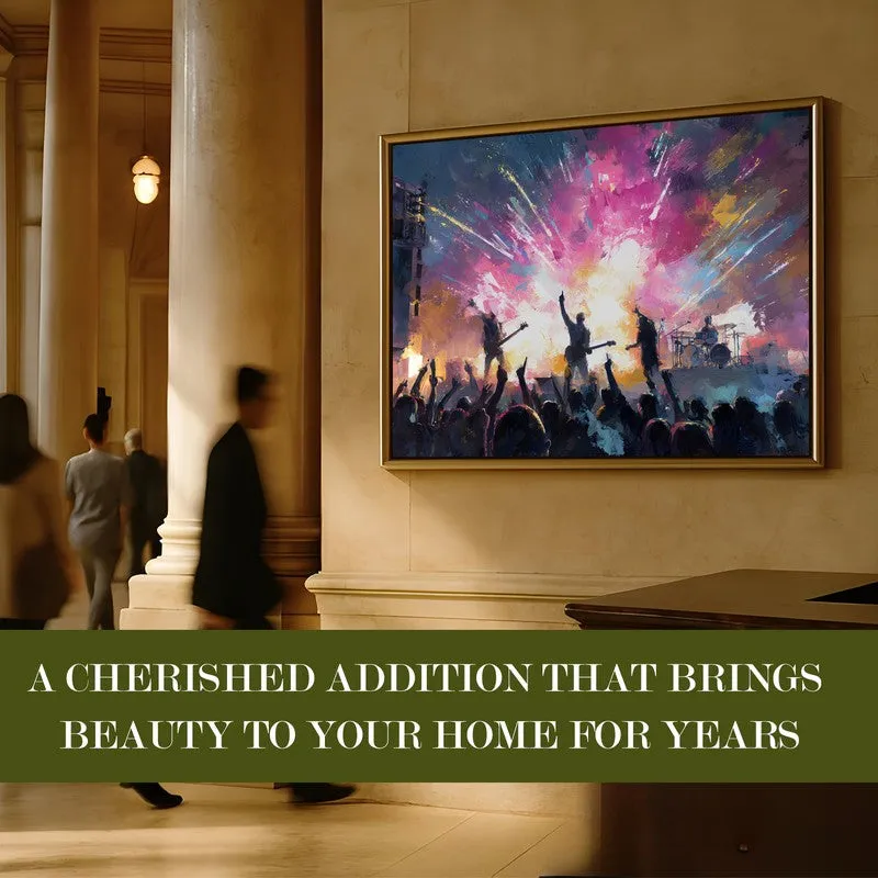 Firework Symphony Canvas Wall Painting With Frame media 7