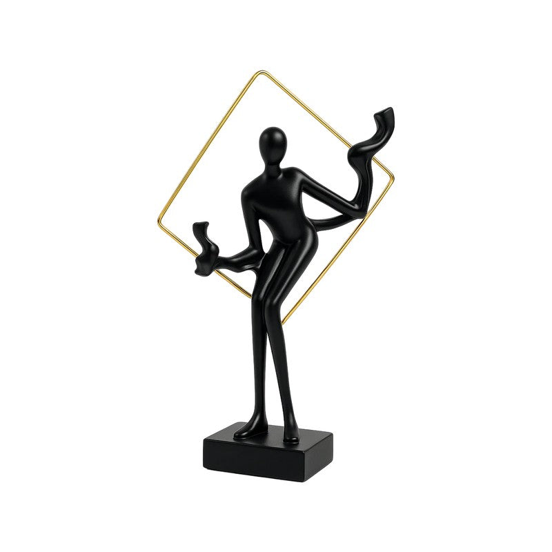 Elegant Resin Lady Showpiece - Black media 3