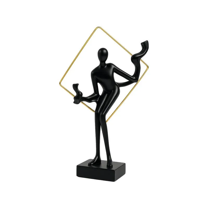 Elegant Resin Lady Showpiece - Black media 3