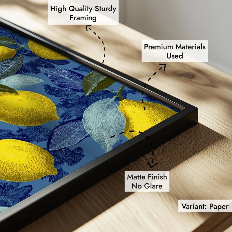 Lemon Grove Canvas Wall Painting - Black Frame media 6