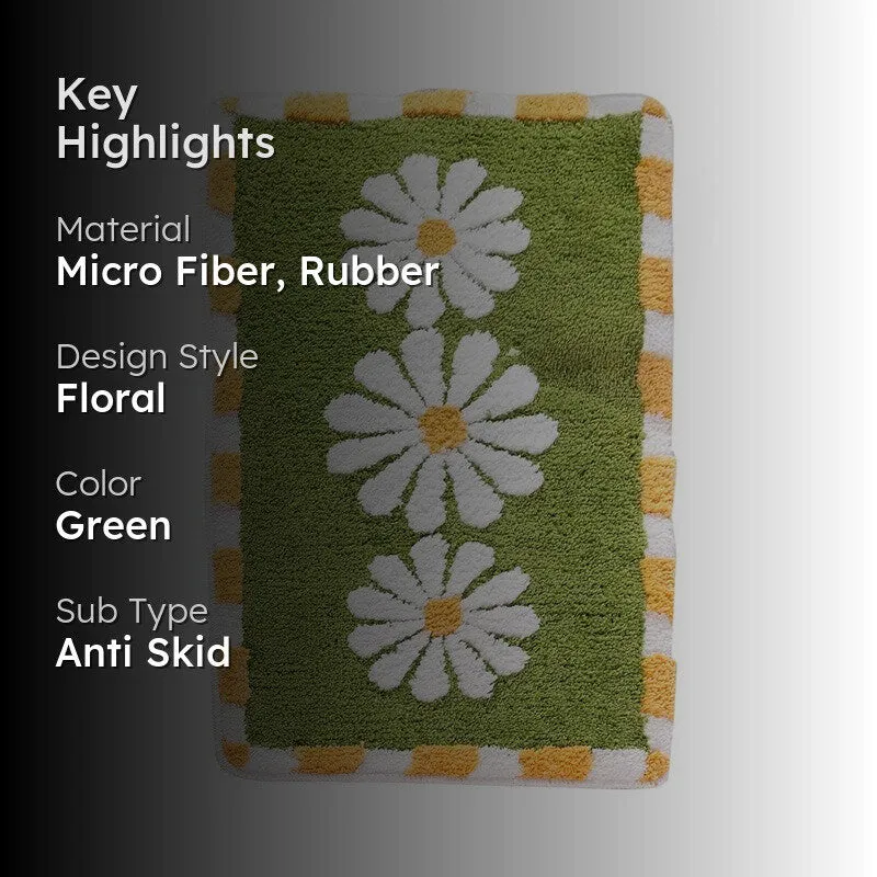 Olive Blossom Meadow Bathmat media 2