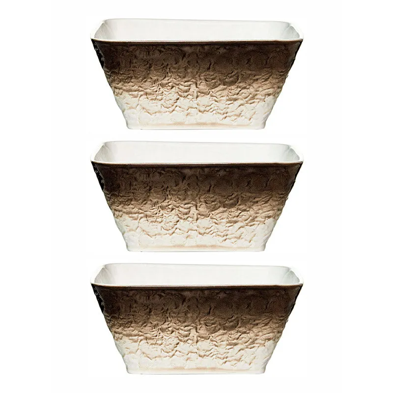 Clover Brown Serving Bowl (850 ML) - Set Of Three media 4