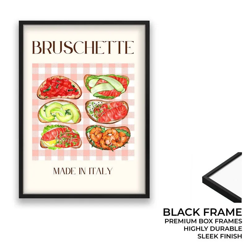 Bruschette Collection Archival Canvas Wall Art - Black media 8