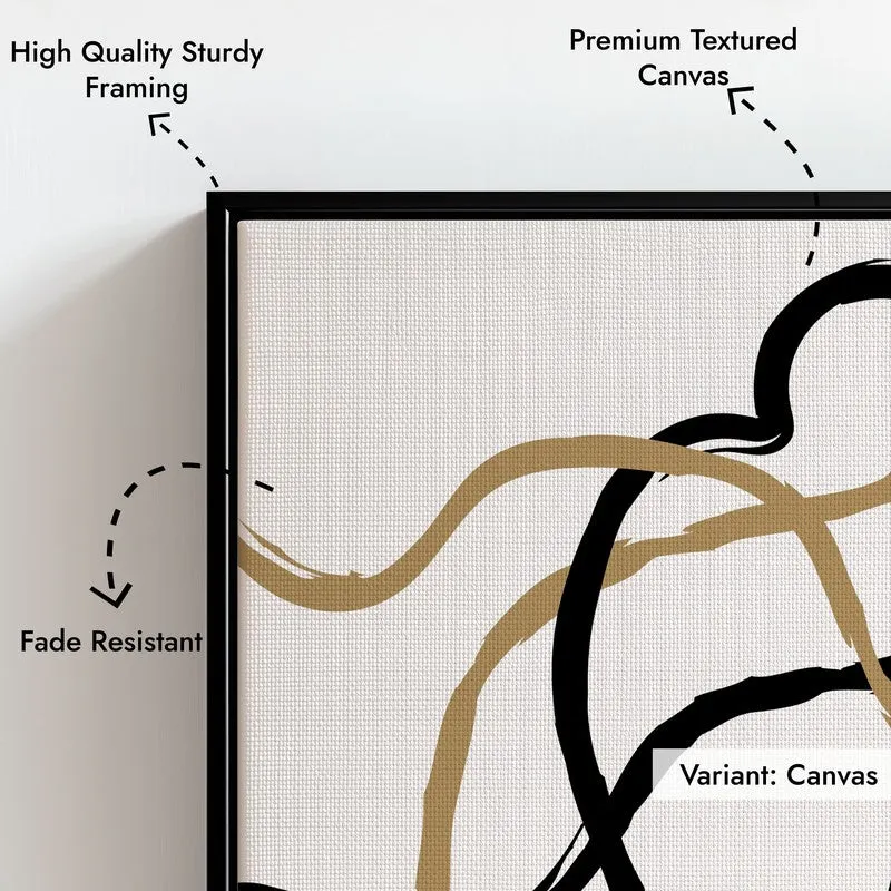 Measured Curve Canvas Wall Painting With Black Frame media 5