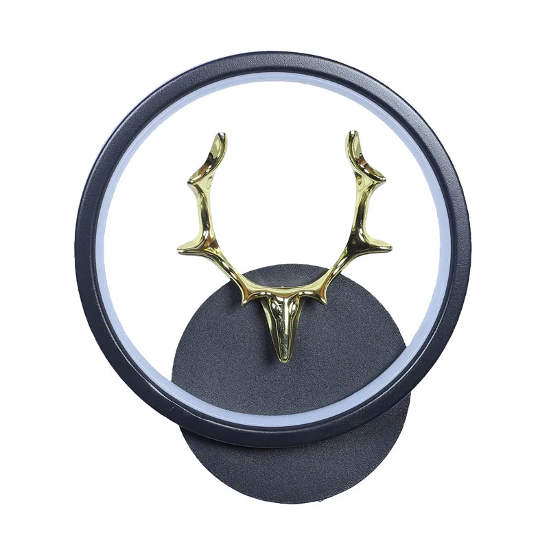 Antla Deer Iron Wall Lamp media 8