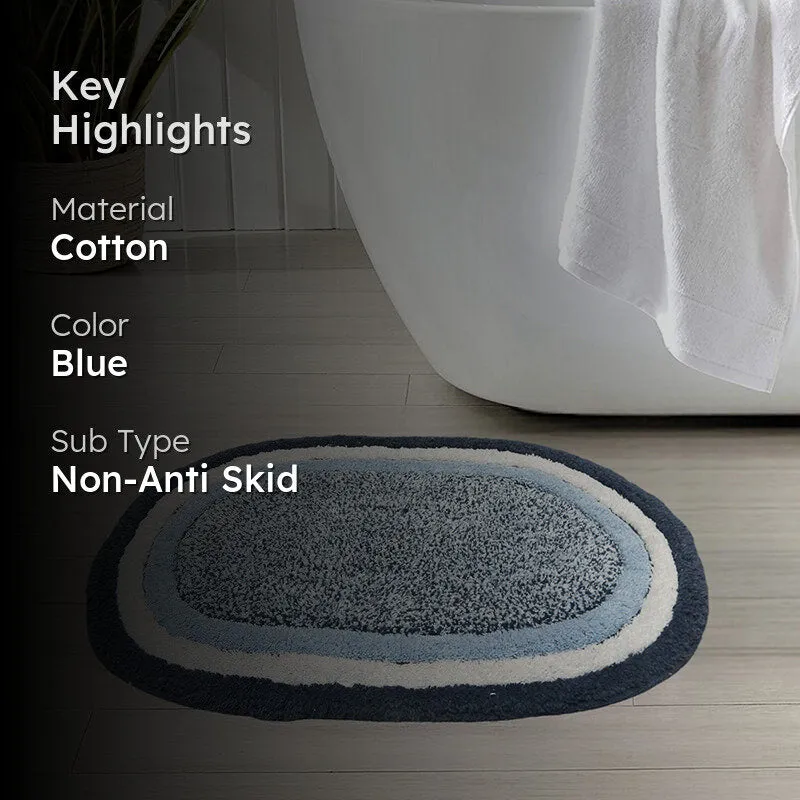 Trenza Cotton Bath Mat - Blue media 2