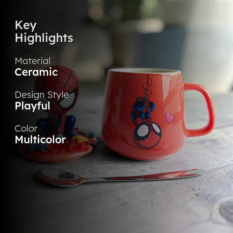 Spider Hero Ceramic Coffee Mug With Lid (350 mL) media 2