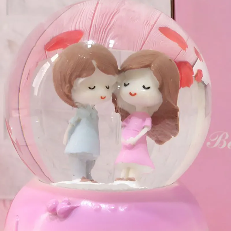 Love's Winter Tale Glass Snow Globe Showpiece media 4