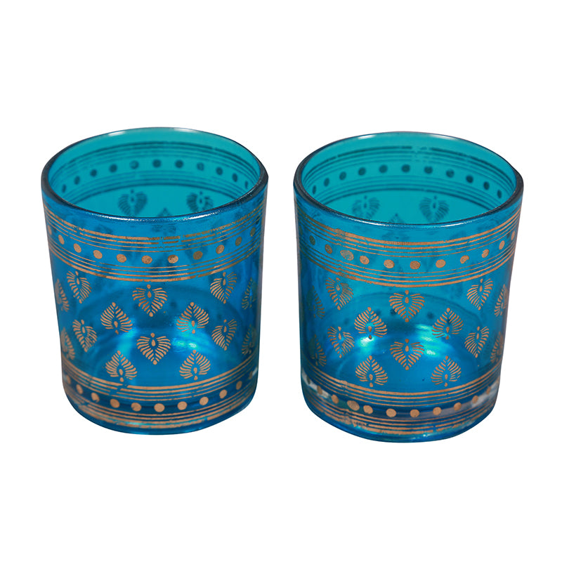 Manga Motif Glass Candle Holder - Set Of Two media 5