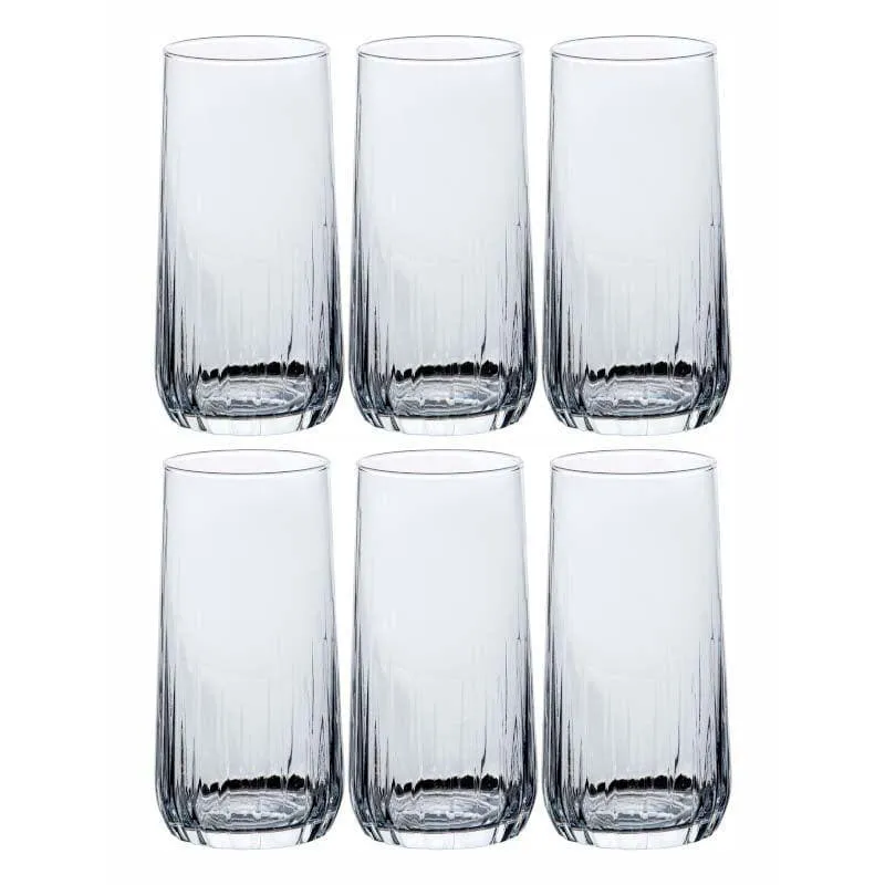 Pasabahce Friscot Tall Glass Tumbler (360 ML) - Set Of Six media 3