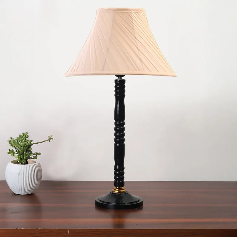 Harbor Light Table Lamp With Wooden Base - Ivory,Black media 3