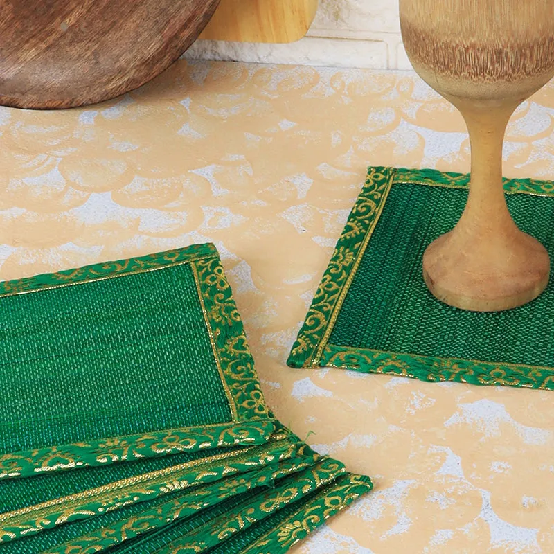 Eco Sip Bamboo Coaster (Green) - Set Of Four media 4
