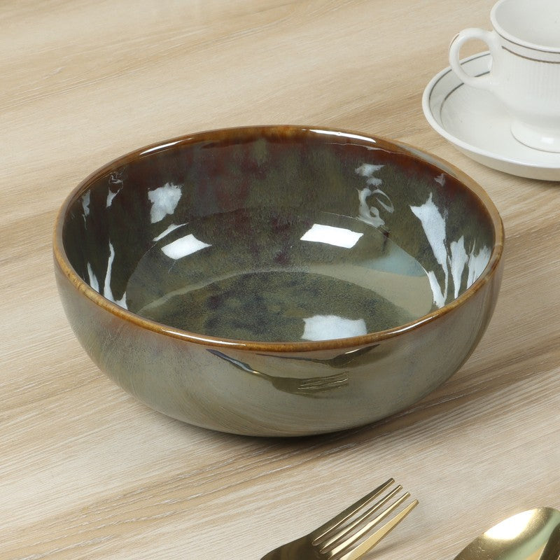 Ceramic Serving Bowls (Olive Green) - 700 mL