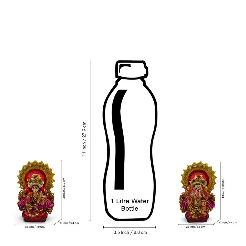 Divinora Terracota Lakshmi Ganesh Idols - Set of Two media 10