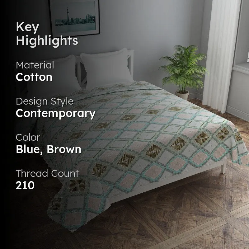 Geometry of Calm Cotton Duvet Cover - 210 TC media 2