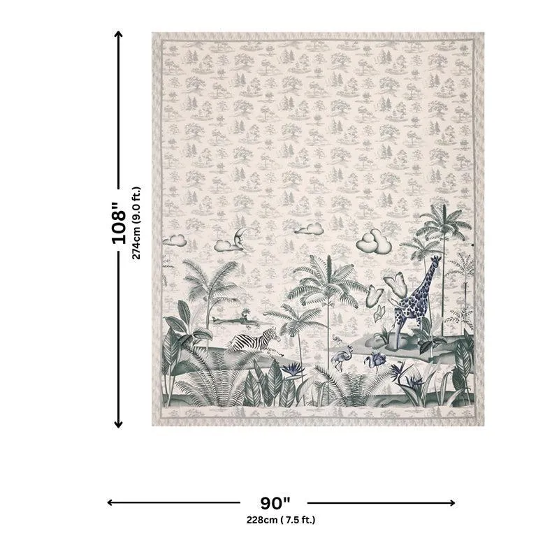 Treasure Island Tales Kids Cotton Bedsheet (Grey & Green) - 140 TC media 6