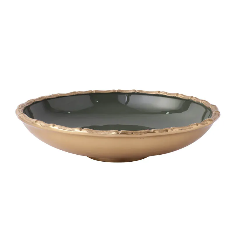 Wadi Accent Bowl - Grey & Gold media 3