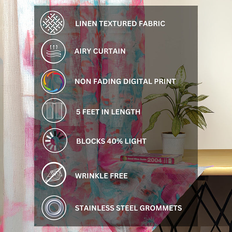 Casira Linen Texture Sheer Curtain - Set Of Two media 10