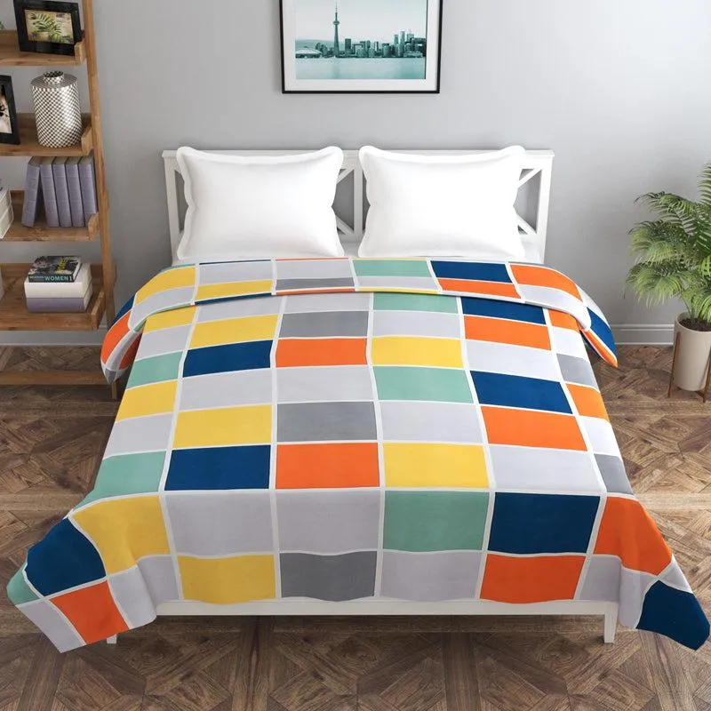 Rubik’s Rhythm Geometric Cotton Duvet Cover - 210 TC media 4