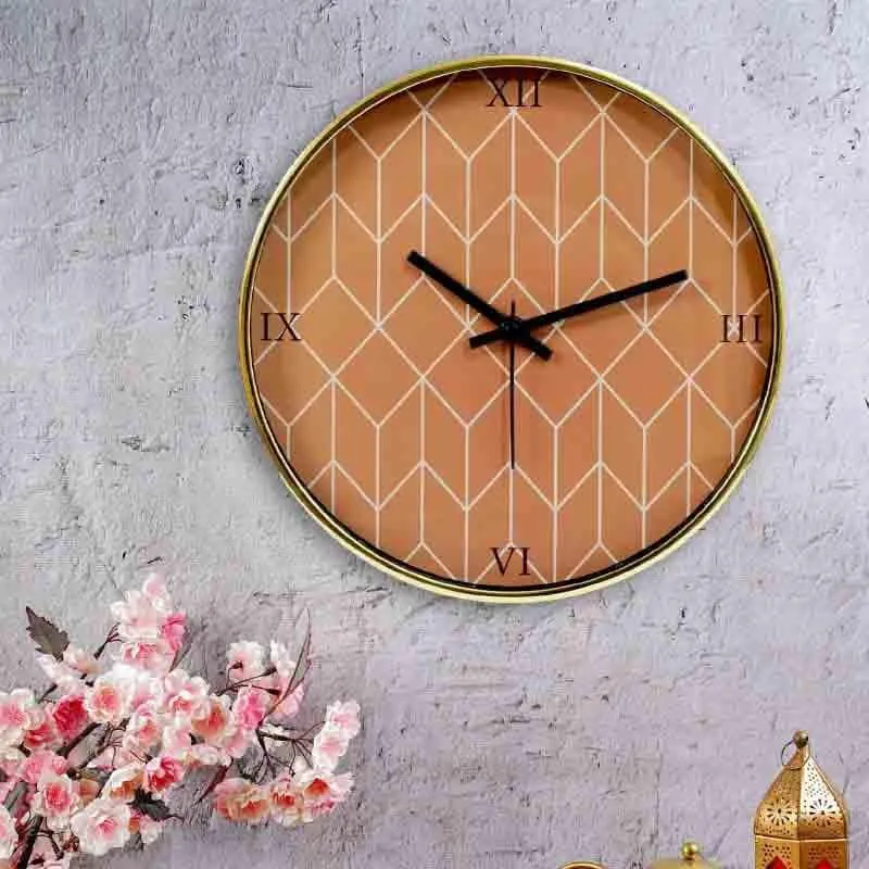 Geometric Pattern Wall Clock media 1