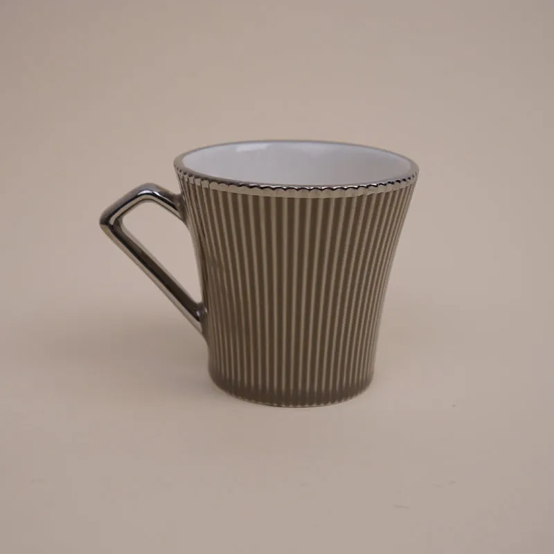 Thira Porcelain Tea Cup (180 mL Each/Brown) - Set of Six media 3