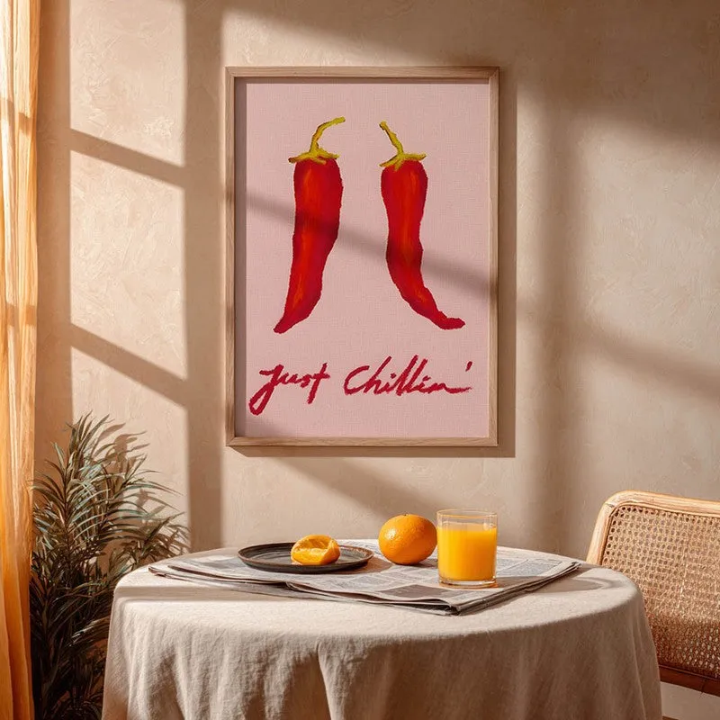 Just Chillin Archival Canvas Wall Art - Brown media 4