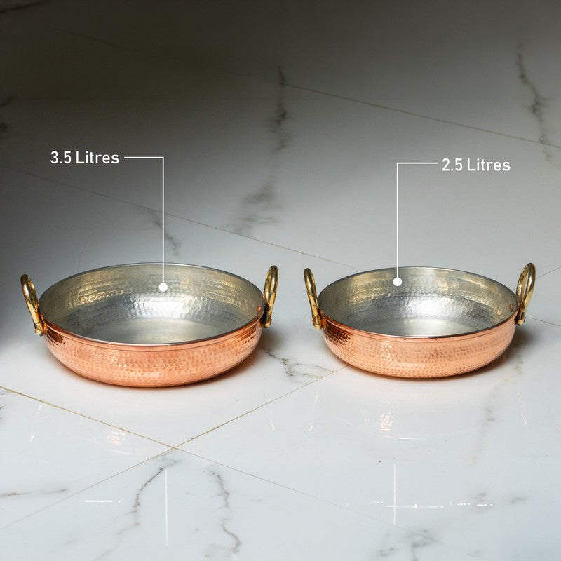 Montaro Glossy Copper Kadhai - 3500 mL media 8