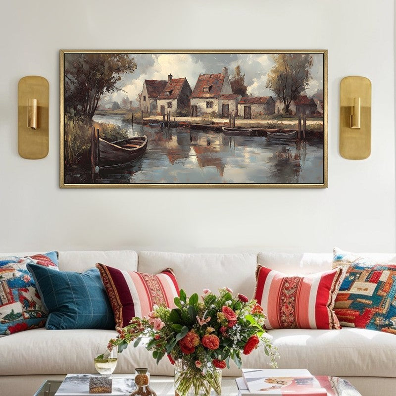 Resting Oars Canvas Wall Painting With Frame