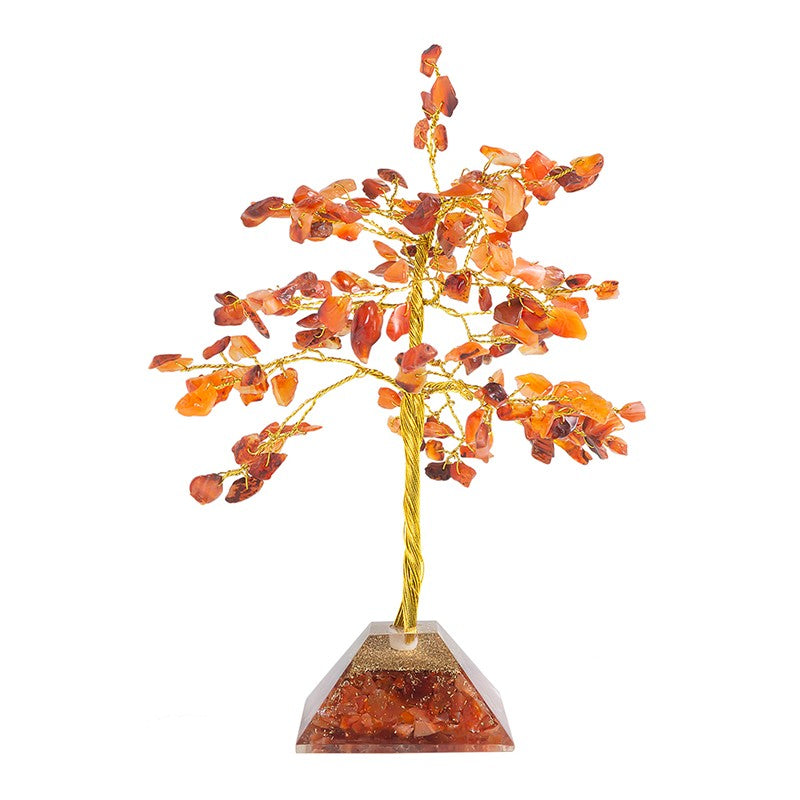 Agate Wish Tree Showpiece - Orange media 5