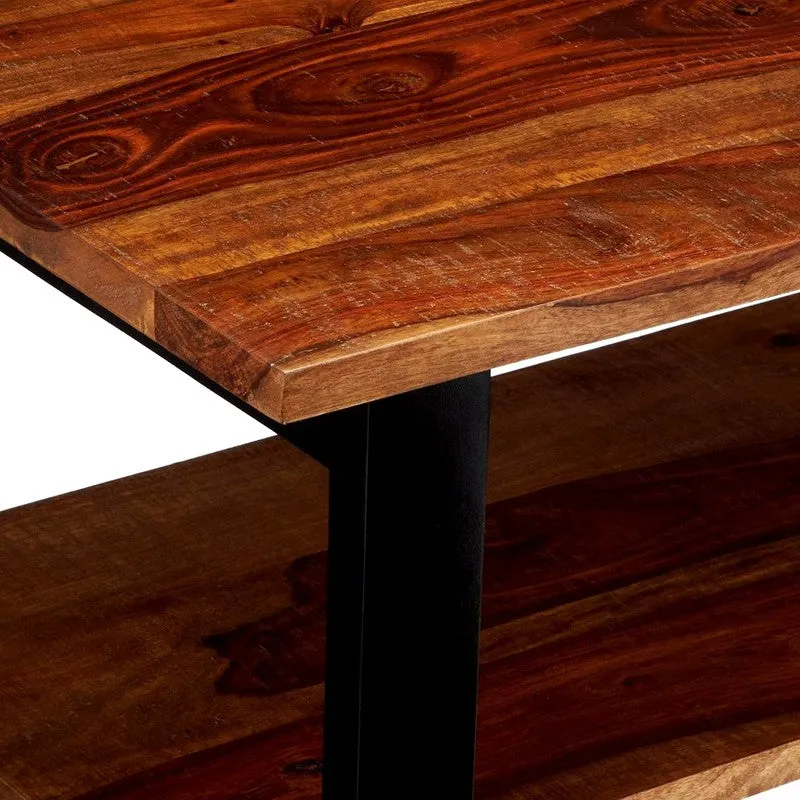 Xirox Sheesham Wooden Center Table - Brown,Black media 8