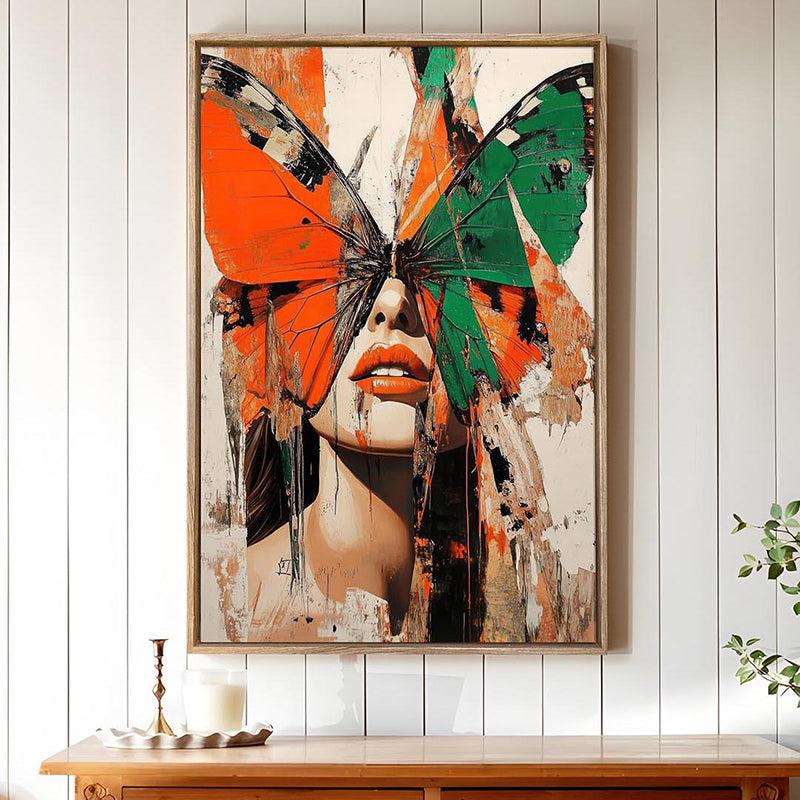Veil of Wings Canvas Modern Wall Art With Frame