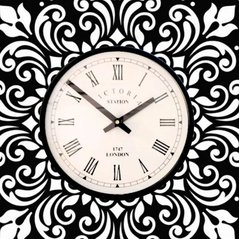 Florevia Steel Analog Wall Clock - Black media 5
