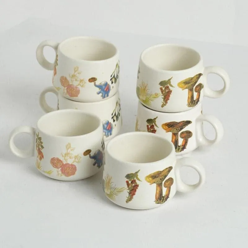 Rais Ceramic Tea Cup (150 mL Each) - Set of Six media 4